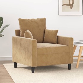 Brown velvet armchair 60 cm by , Sofas - Ref: Foro24-359290, Price: 162,99 €, Discount: %