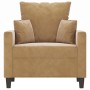 Brown velvet armchair 60 cm by , Sofas - Ref: Foro24-359290, Price: 162,33 €, Discount: %