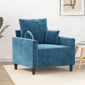 Blue velvet armchair 60 cm by , Sofas - Ref: Foro24-359292, Price: 161,03 €, Discount: %