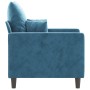 Sillón de terciopelo azul 60 cm de , Sofás - Ref: Foro24-359292, Precio: 161,27 €, Descuento: %