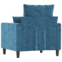 Sillón de terciopelo azul 60 cm de , Sofás - Ref: Foro24-359292, Precio: 161,27 €, Descuento: %