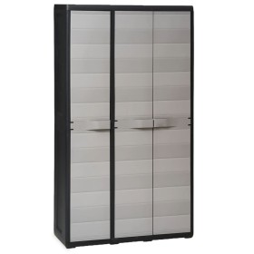 Gartenschrank mit 4 Regalen in Schwarz und Grau von vidaXL, Schließfächer und Lagerschränke - Ref: Foro24-43701, Preis: 217,3...