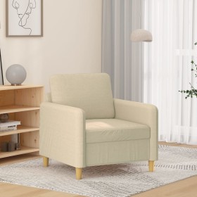 Cream-colored fabric armchair, 60 cm by , Sofas - Ref: Foro24-359464, Price: 160,19 €, Discount: %