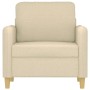 Cream-colored fabric armchair, 60 cm by , Sofas - Ref: Foro24-359464, Price: 160,19 €, Discount: %