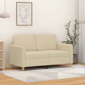 2-seater sofa in cream-colored fabric 120 cm by , Sofas - Ref: Foro24-359472, Price: 221,41 €, Discount: %