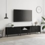 TV-Möbel mit Schublade Holzwerkstoff schwarz 200x25x44 cm von , TV-Möbel - Ref: Foro24-838988, Preis: 115,41 €, Rabatt: %