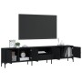 TV stand with black engineered wood drawer 200x25x44 cm by , TV Furniture - Ref: Foro24-838988, Price: 114,20 €, Discount: %