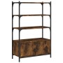 Bookshelf 3 shelves wood engineering oak smoke 70x30x109.5 cm by , Bookcases and shelves - Ref: Foro24-838995, Price: 59,87 €...