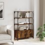 Bookshelf 3 shelves wood engineering oak smoke 70x30x109.5 cm by , Bookcases and shelves - Ref: Foro24-838995, Price: 59,87 €...