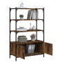 Bookshelf 3 shelves wood engineering oak smoke 70x30x109.5 cm by , Bookcases and shelves - Ref: Foro24-838995, Price: 59,87 €...