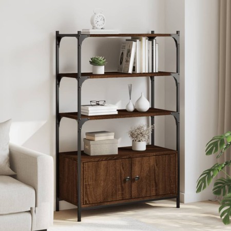 Bookshelf 3 shelves wood engineering brown 70x30x109.5 cm by , Bookcases and shelves - Ref: Foro24-838997, Price: 62,46 €, Di...