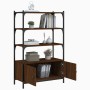 Bookshelf 3 shelves wood engineering brown 70x30x109.5 cm by , Bookcases and shelves - Ref: Foro24-838997, Price: 62,46 €, Di...