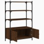 Bookshelf 3 shelves wood engineering brown 70x30x109.5 cm by , Bookcases and shelves - Ref: Foro24-838997, Price: 62,46 €, Di...