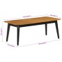 Solid mango wood and iron coffee table 110x50x40 cm by , Coffee table - Ref: Foro24-356976, Price: 112,31 €, Discount: %