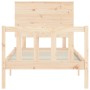 Estructura de cama con cabecero madera maciza 100x200 cm de , Camas y somieres - Ref: Foro24-3193391, Precio: 129,71 €, Descu...