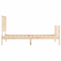 Estructura de cama con cabecero madera maciza 100x200 cm de , Camas y somieres - Ref: Foro24-3193391, Precio: 129,71 €, Descu...