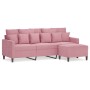 3-seater sofa with pink velvet stool180 cm by , Sofas - Ref: Foro24-3201110, Price: 346,06 €, Discount: %