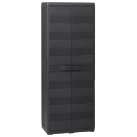 Gartenschrank mit 3 Regalen schwarz von vidaXL, Schließfächer und Lagerschränke - Ref: Foro24-43702, Preis: 138,16 €, Rabatt: %