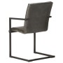 Cantilever Dining Chairs 6 pcs Gray Genuine Leather by , dining chairs - Ref: Foro24-3059808, Price: 849,99 €, Discount: %