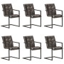 Cantilever dining chairs 6 pcs antique gray genuine leather by , dining chairs - Ref: Foro24-3059822, Price: 787,88 €, Discou...