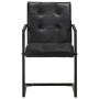 Cantilever dining chairs 6 units black genuine leather by , dining chairs - Ref: Foro24-3059820, Price: 851,30 €, Discount: %