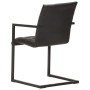 Cantilever dining chairs 6 units black genuine leather by , dining chairs - Ref: Foro24-3059820, Price: 851,30 €, Discount: %