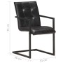 Cantilever dining chairs 6 units black genuine leather by , dining chairs - Ref: Foro24-3059820, Price: 851,30 €, Discount: %