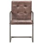 Cantilever dining chair 4 pcs aged brown genuine leather by , dining chairs - Ref: Foro24-3059817, Price: 574,19 €, Discount: %