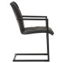 Cantilever dining chairs 2 units black genuine leather by , dining chairs - Ref: Foro24-321852, Price: 312,80 €, Discount: %