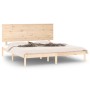 Solid wood bed frame 150x200 cm by , Beds and slatted bases - Ref: Foro24-3104808, Price: 136,99 €, Discount: %