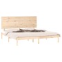 Solid wood bed frame 150x200 cm by , Beds and slatted bases - Ref: Foro24-3104808, Price: 136,99 €, Discount: %