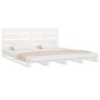 Estructura de cama madera maciza de pino blanco 180x200 cm de , Camas y somieres - Ref: Foro24-3120148, Precio: 220,12 €, Des...