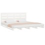 Solid white pine wood bed frame 160x200 cm by , Beds and slatted bases - Ref: Foro24-3120143, Price: 217,36 €, Discount: %