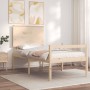 Cama para personas mayores con cabecero madera maciza de , Camas y somieres - Ref: Foro24-3195441, Precio: 124,55 €, Descuent...