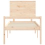 Cama para personas mayores con cabecero madera maciza de , Camas y somieres - Ref: Foro24-3195441, Precio: 124,55 €, Descuent...