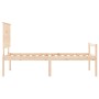 Bed for seniors with solid wood headboard by , Beds and slatted bases - Ref: Foro24-3195441, Price: 124,55 €, Discount: %