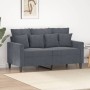 Dunkelgraues 2-Sitzer-Sofa aus Samt, 120 cm von , Sofas - Ref: Foro24-359294, Preis: 233,18 €, Rabatt: %