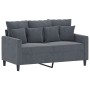 Dunkelgraues 2-Sitzer-Sofa aus Samt, 120 cm von , Sofas - Ref: Foro24-359294, Preis: 233,18 €, Rabatt: %