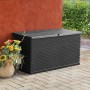 Anthrazit Rattan PP Garten-Aufbewahrungsbox 120x56x63cm von vidaXL, Aufbewahrungsboxen für den Außenbereich - Ref: Foro24-437...