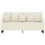 Cream velvet 2-seater sofa 140 cm by , Sofas - Ref: Foro24-359311, Price: 244,99 €, Discount: %