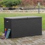 Anthrazit Rattan PP Garten-Aufbewahrungsbox 120x56x63cm von vidaXL, Aufbewahrungsboxen für den Außenbereich - Ref: Foro24-437...