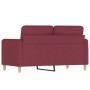 Sofá de 2 plazas de tela rojo tinto 120 cm de , Sofás - Ref: Foro24-359476, Precio: 233,77 €, Descuento: %