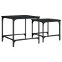 Stapelbare Couchtische, 2 Stück, schwarzes Holzwerkstoff von , Couchtisch - Ref: Foro24-838918, Preis: 36,48 €, Rabatt: %