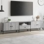 Sonoma gray engineered wood drawer TV cabinet 200x25x44 cm by , TV Furniture - Ref: Foro24-838991, Price: 115,41 €, Discount: %