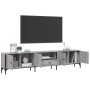 Sonoma grauer TV-Schrank aus Holzwerkstoff mit Schubladen, 200 x 25 x 44 cm von , TV-Möbel - Ref: Foro24-838991, Preis: 115,4...