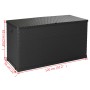 Anthrazit Rattan PP Garten-Aufbewahrungsbox 120x56x63cm von vidaXL, Aufbewahrungsboxen für den Außenbereich - Ref: Foro24-437...