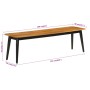 Banco madera maciza de mango y hierro 160x40x45 cm de , Bancos de comedor y cocina - Ref: Foro24-356979, Precio: 145,60 €, De...