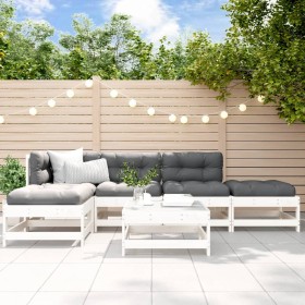 Garden furniture set 6 pieces solid white pine wood by , Garden sets - Ref: Foro24-3186313, Price: 381,71 €, Discount: %