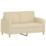 2-Sitzer-Sofa mit cremefarbenen Stoffkissen 120 cm von , Sofas - Ref: Foro24-3200903, Preis: 229,11 €, Rabatt: %