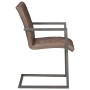 Cantilever dining chairs 4 units brown genuine leather by , dining chairs - Ref: Foro24-3059809, Price: 625,27 €, Discount: %